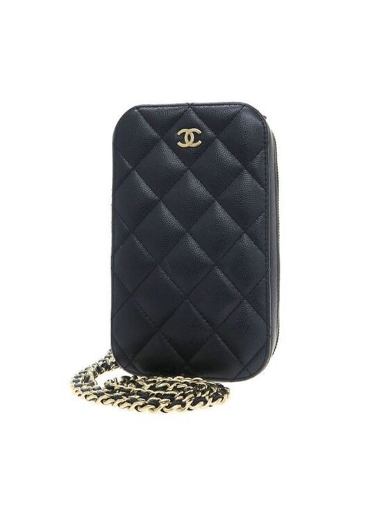 Chanel Handbags - Chanel Quilted Caviar Chain Messenger Bag